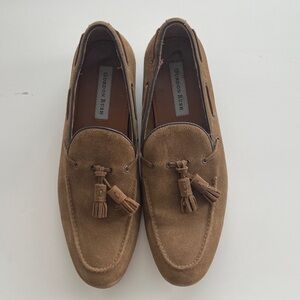 Gordon Rush Tan Suede Tassel Loafers